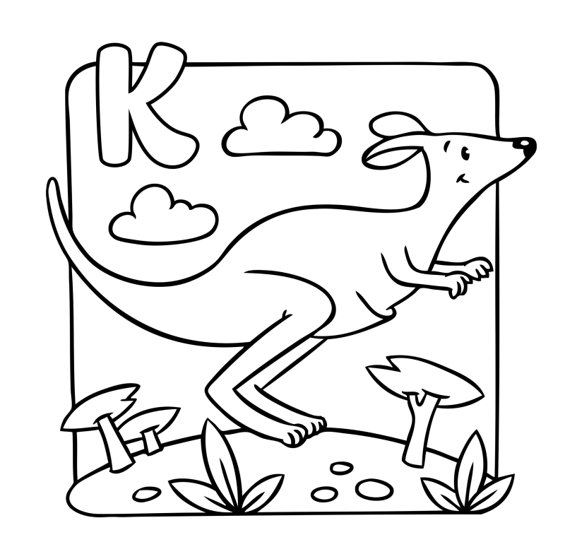 字母-动物-K