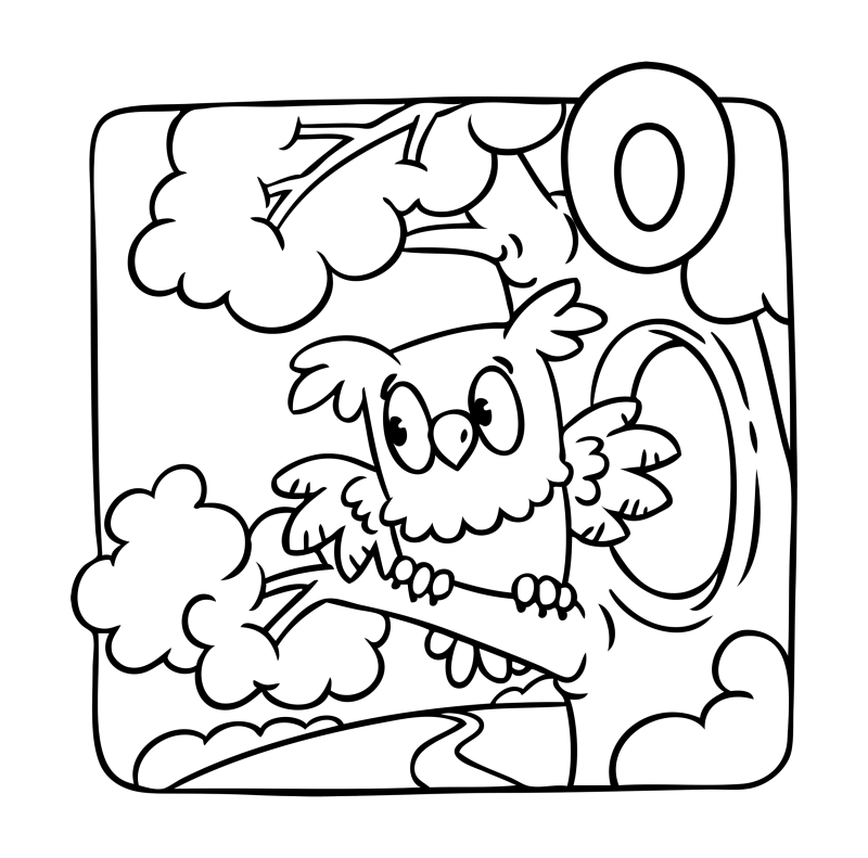 字母-动物-O