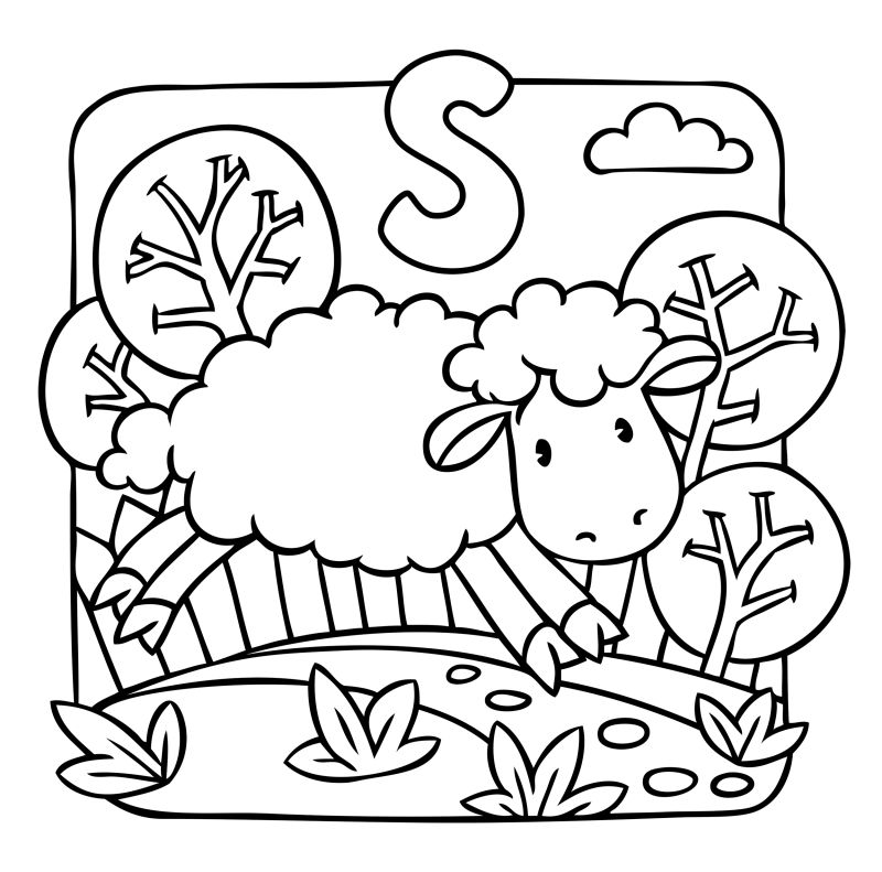 字母-动物-S